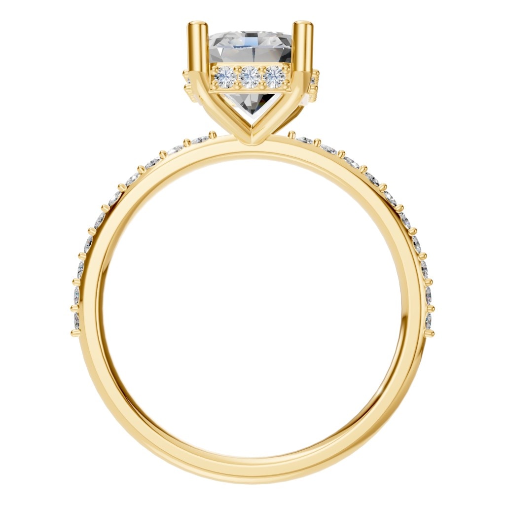 RI-5538 Yellow Gold Ring SET - Top View