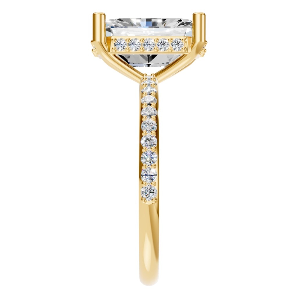 RI-5538 Yellow Gold Ring SET - Side View