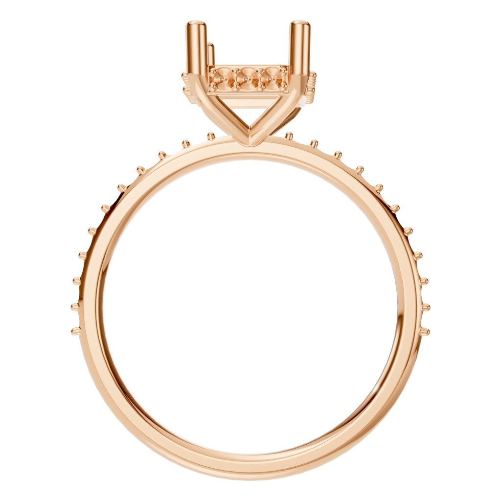RI-5538 Rose Gold Ring UNSET - Top View
