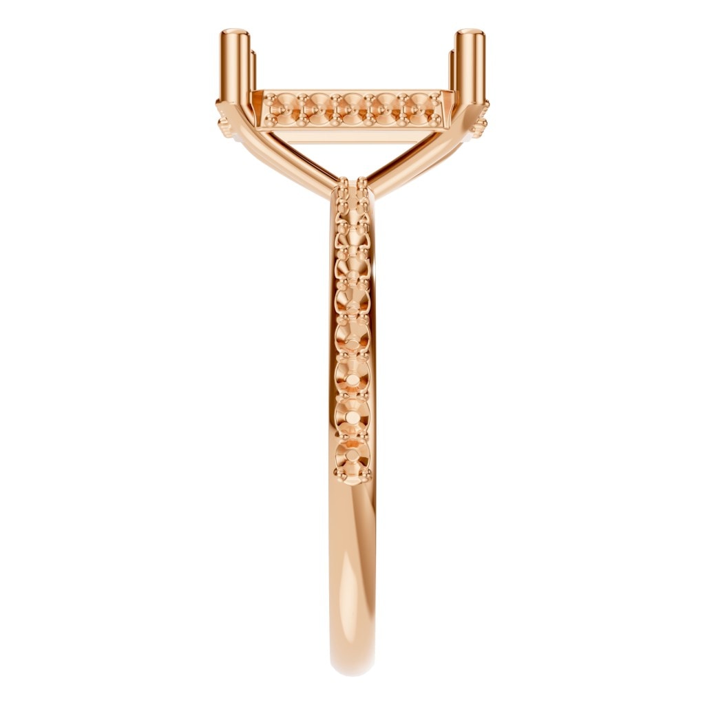 RI-5538 Rose Gold Ring UNSET - Side View