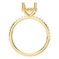 RI-5538 Yellow Gold Ring UNSET - Top View