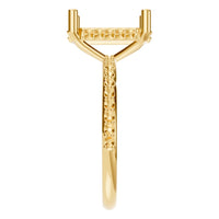 RI-5538 Yellow Gold Ring UNSET - Side View