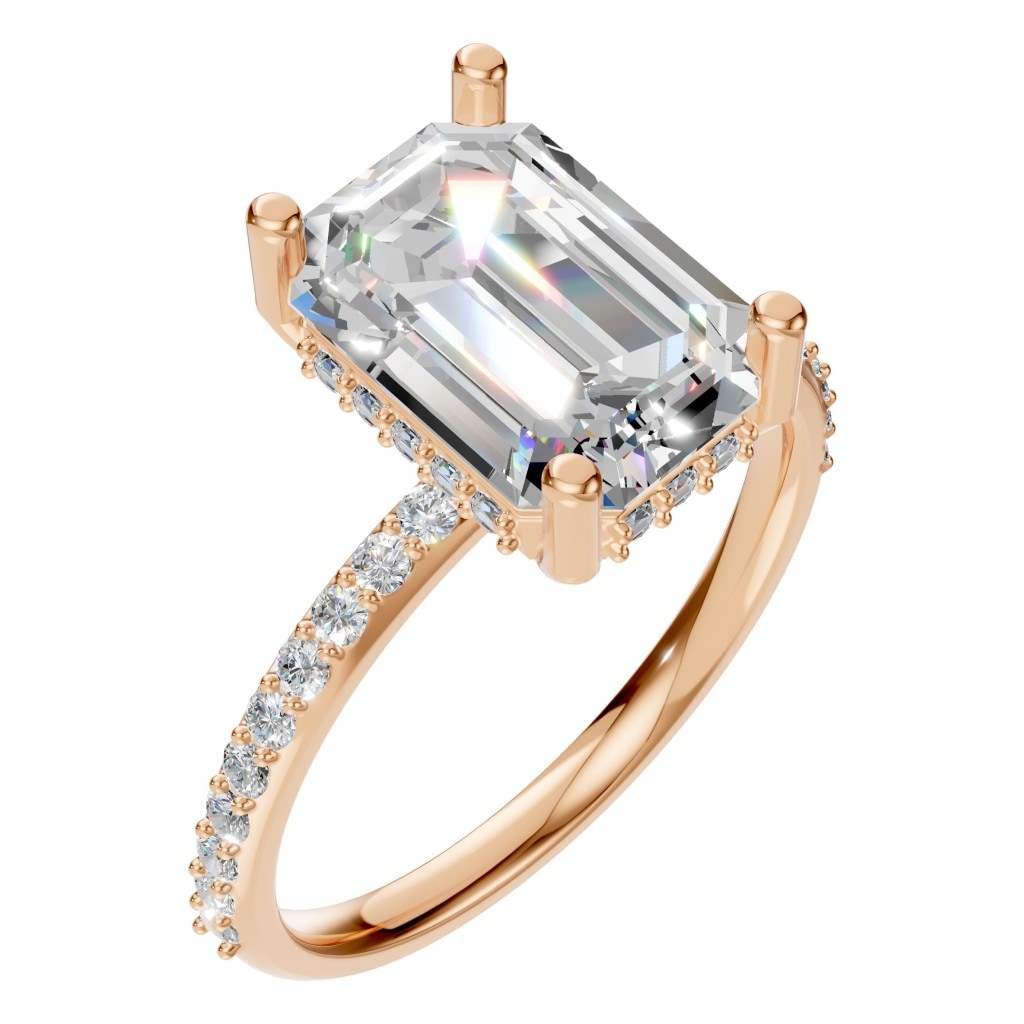 RI-5538 Rose Gold Ring SET - Main View