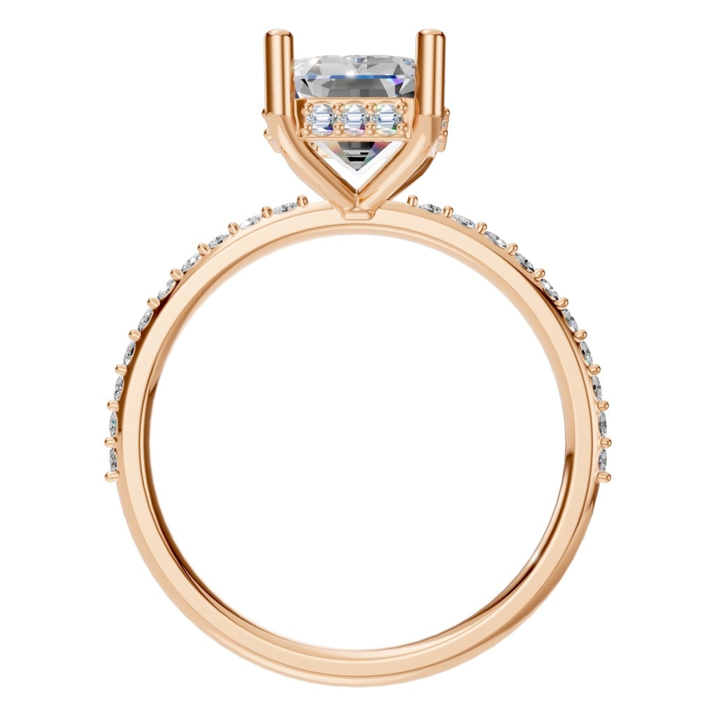 RI-5538 Rose Gold Ring SET - Top View
