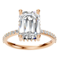 RI-5538 Rose Gold Ring SET - Front View