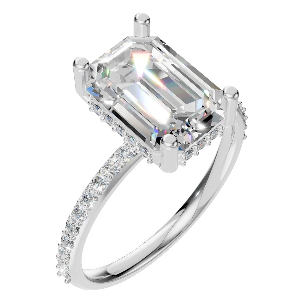 RI-5538 White Gold Ring SET - Main View