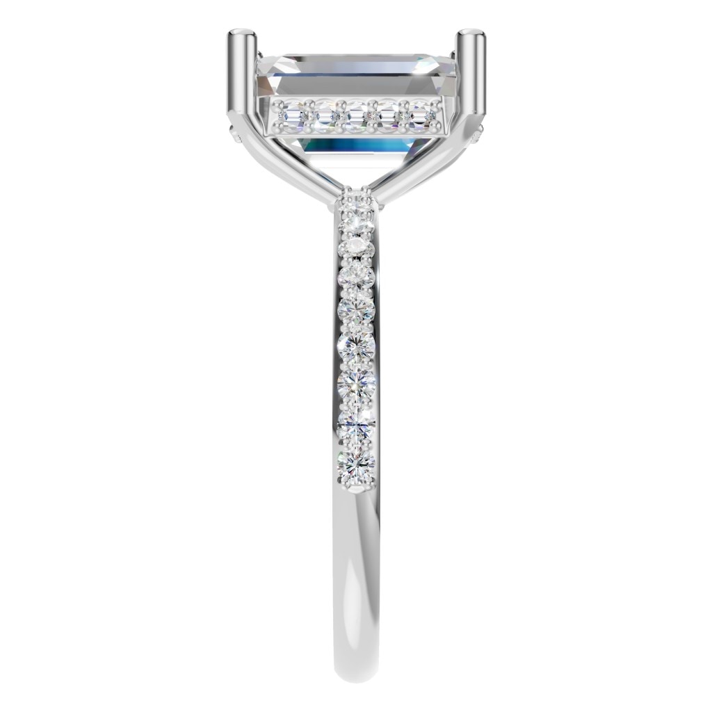 RI-5538 White Gold Ring SET - Side View