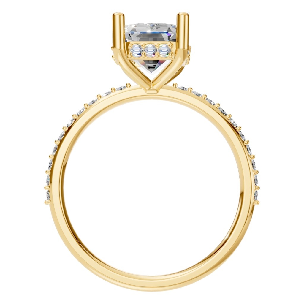 RI-5538 Yellow Gold Ring SET - Top View