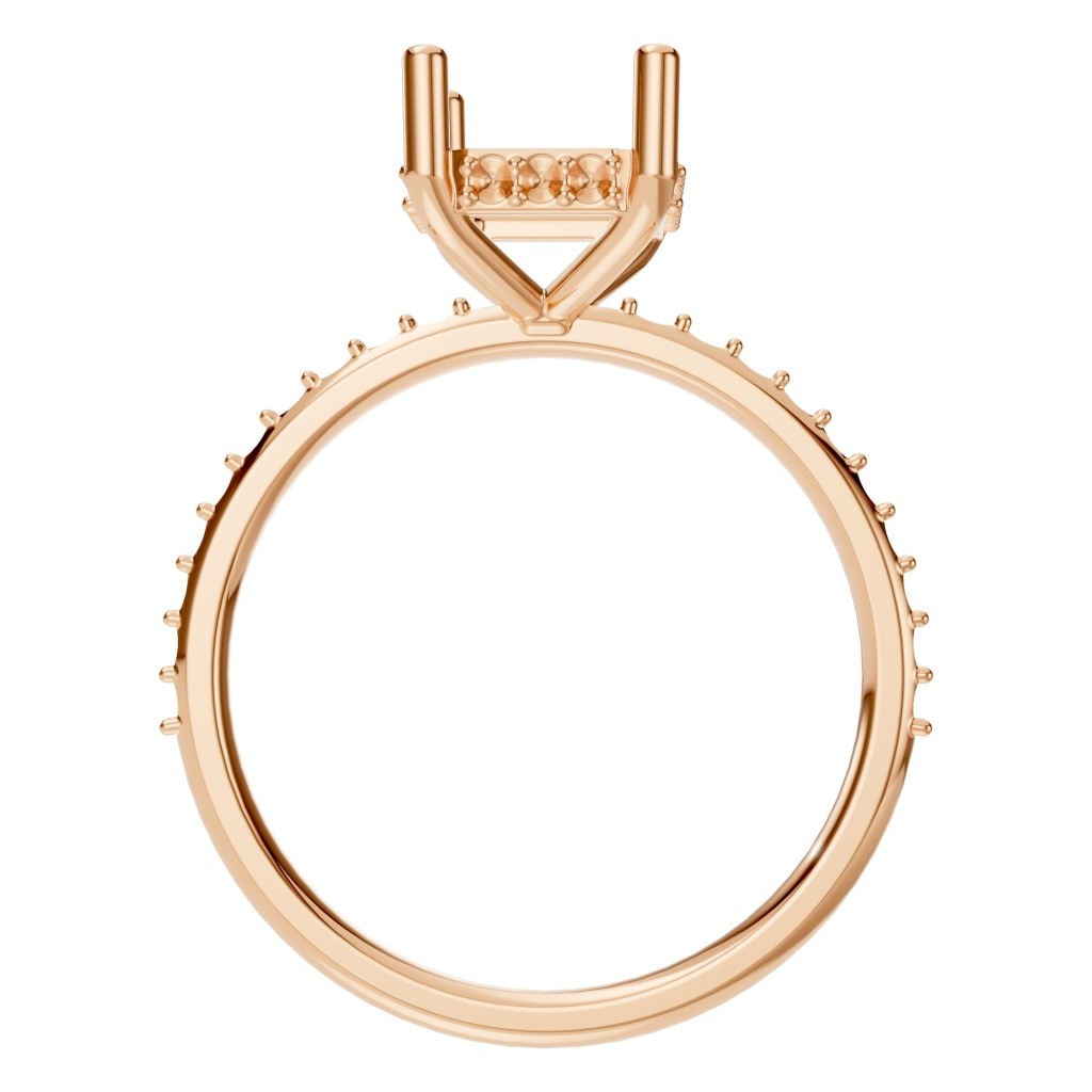 RI-5538 Rose Gold Ring UNSET - Top View