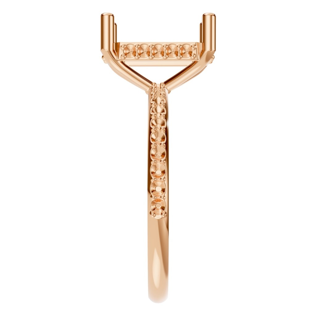 RI-5538 Rose Gold Ring UNSET - Side View