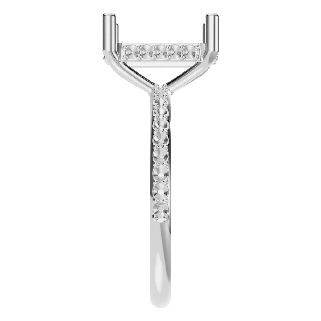 RI-5538 White Gold Ring UNSET - Side View