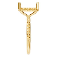 RI-5538 Yellow Gold Ring UNSET - Side View