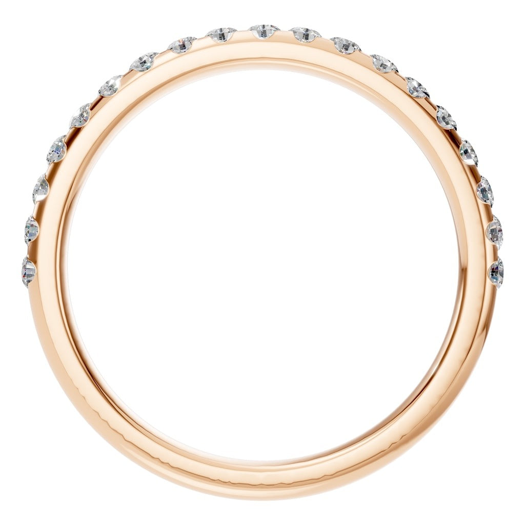 RI-5568 Rose Gold Ring SET - Top View