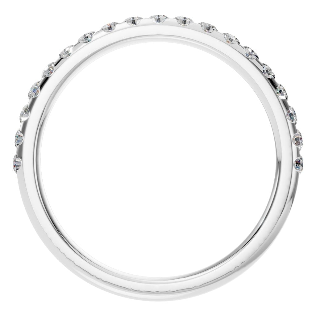 RI-5568 White Gold Ring SET - Top View