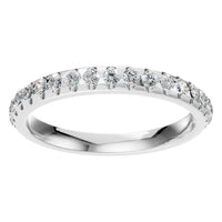 RI-5568 White Gold Ring SET - Front View