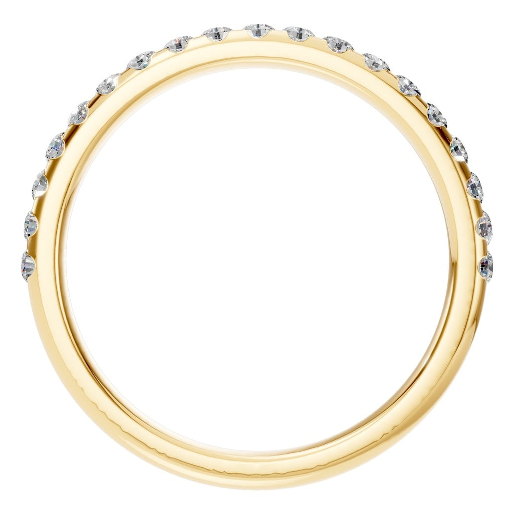 RI-5568 Yellow Gold Ring SET - Top View