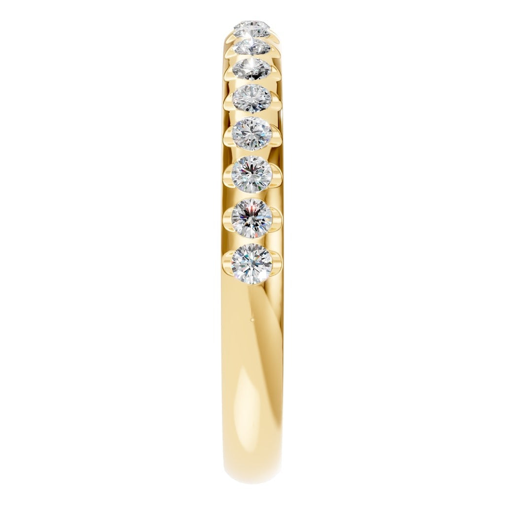 RI-5568 Yellow Gold Ring SET - Side View