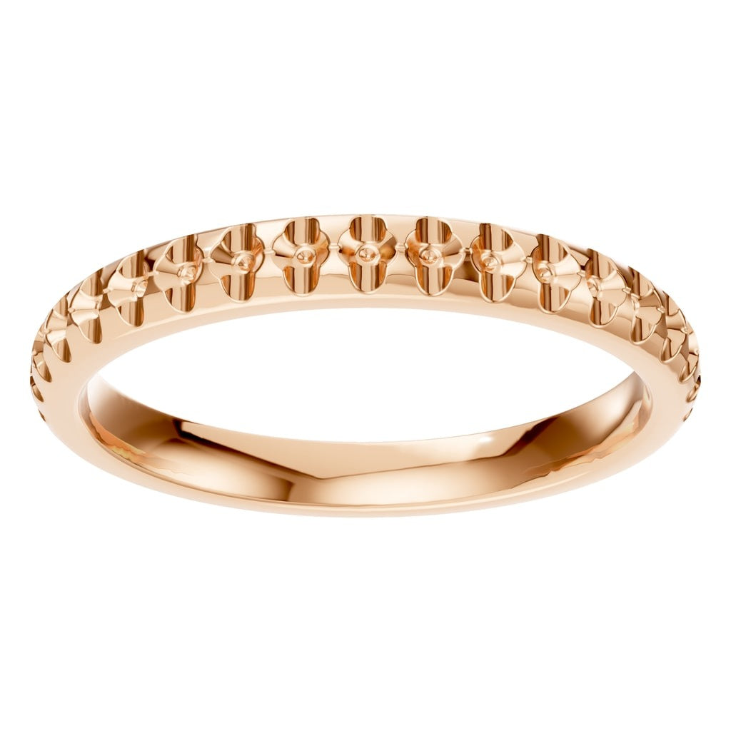 RI-5568 Rose Gold Ring UNSET - Front View