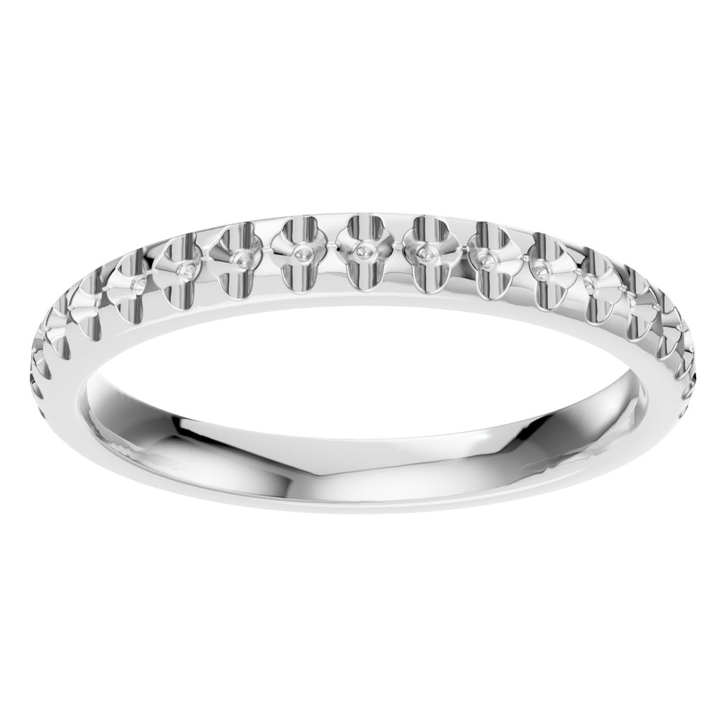RI-5568 White Gold Ring UNSET - Front View