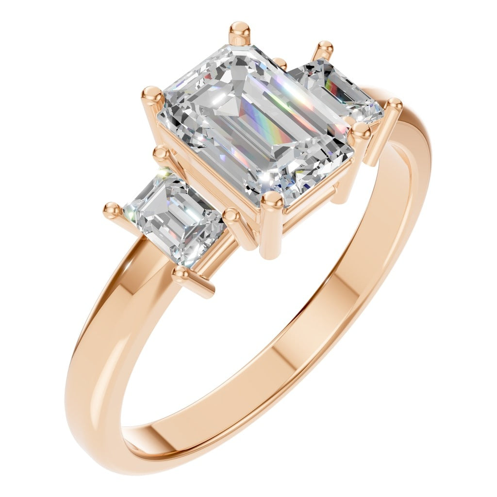 RI-5604 Rose Gold Ring SET - Main View