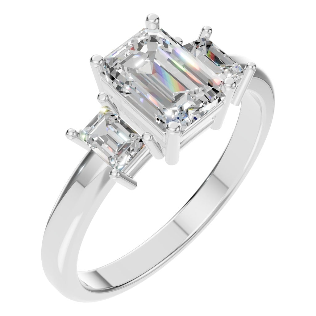 RI-5604 White Gold Ring SET - Main View