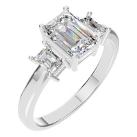 RI-5604 White Gold Ring SET - Main View