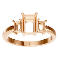 RI-5604 Rose Gold Ring UNSET - Front View