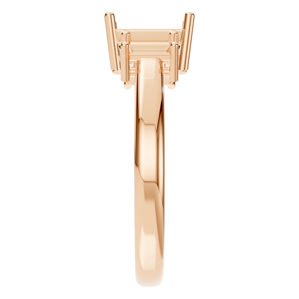 RI-5604 Rose Gold Ring UNSET - Side View