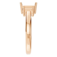 RI-5604 Rose Gold Ring UNSET - Side View