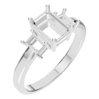 RI-5604 White Gold Ring UNSET - Main View