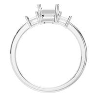 RI-5604 White Gold Ring UNSET - Top View
