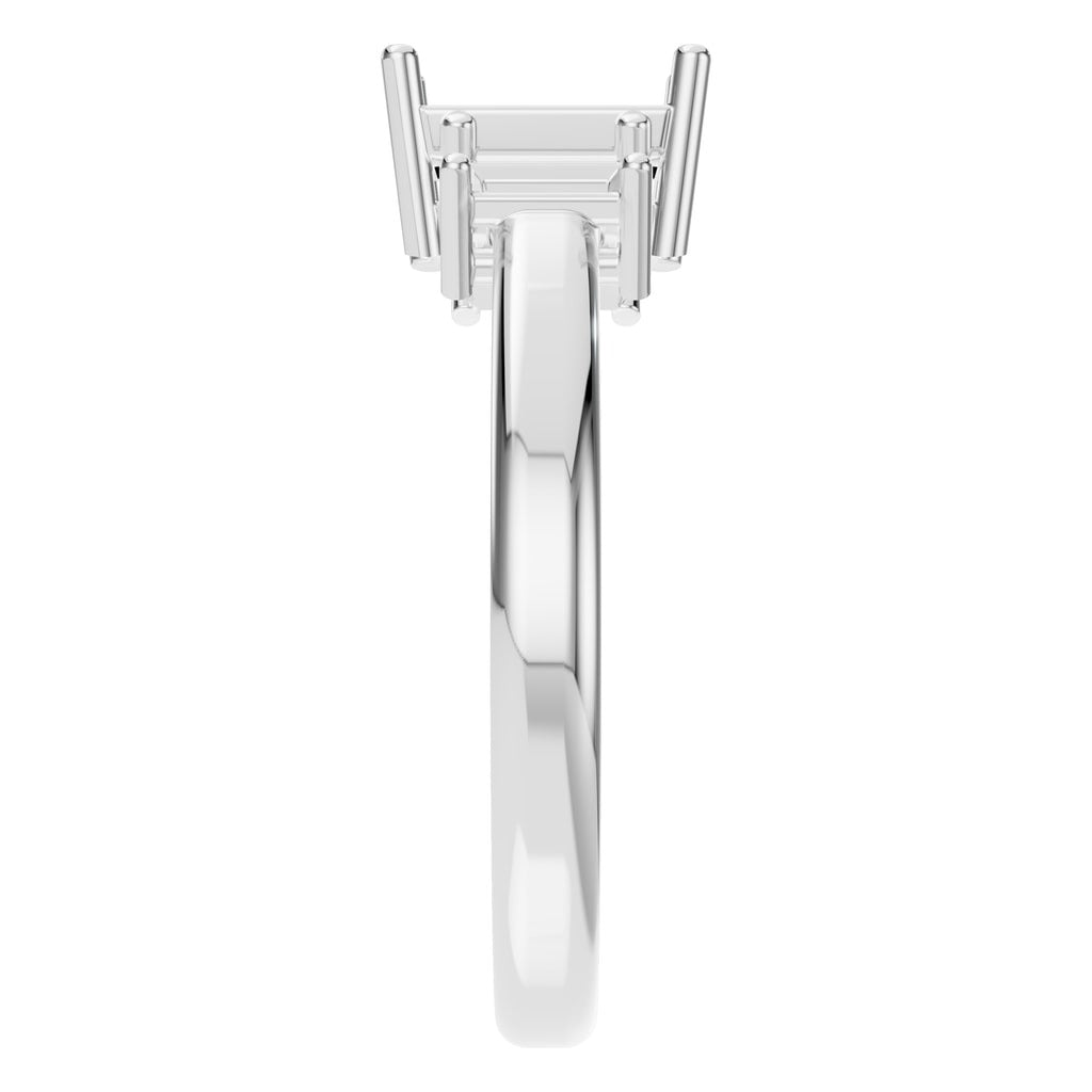 RI-5604 White Gold Ring UNSET - Side View