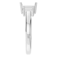 RI-5604 White Gold Ring UNSET - Side View