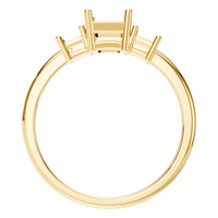 RI-5604 Yellow Gold Ring UNSET - Top View