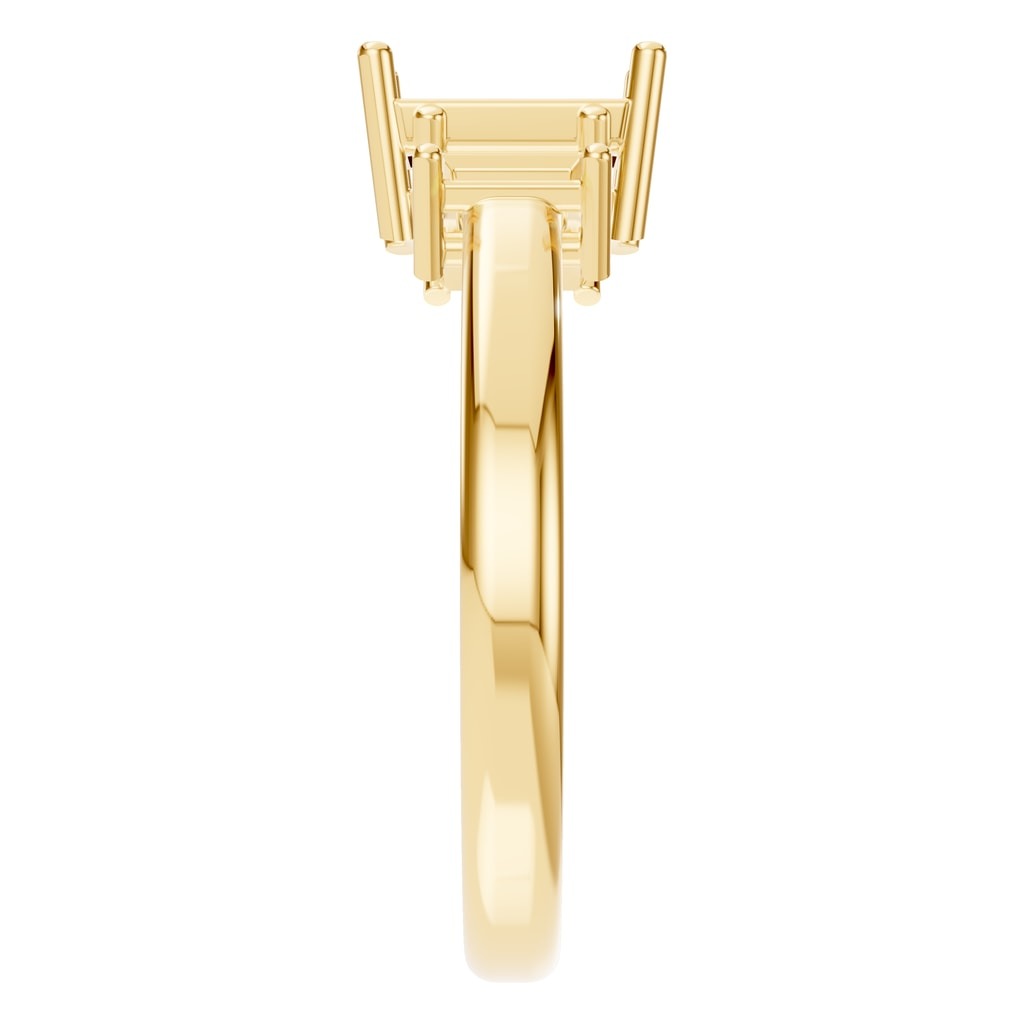 RI-5604 Yellow Gold Ring UNSET - Side View