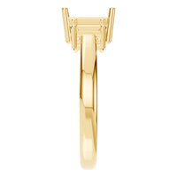 RI-5604 Yellow Gold Ring UNSET - Side View