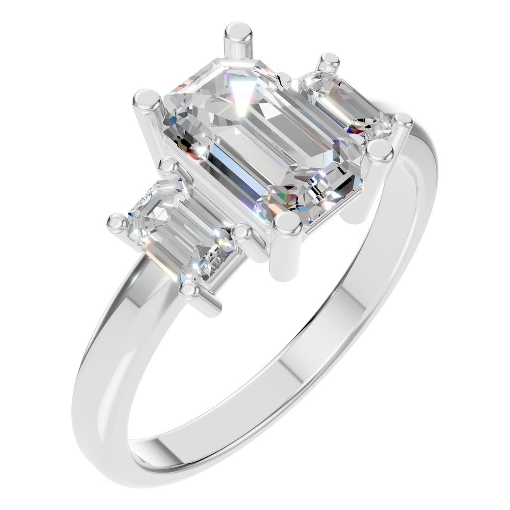 RI-5604 White Gold Ring SET - Main View