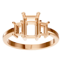 RI-5604 Rose Gold Ring UNSET - Front View