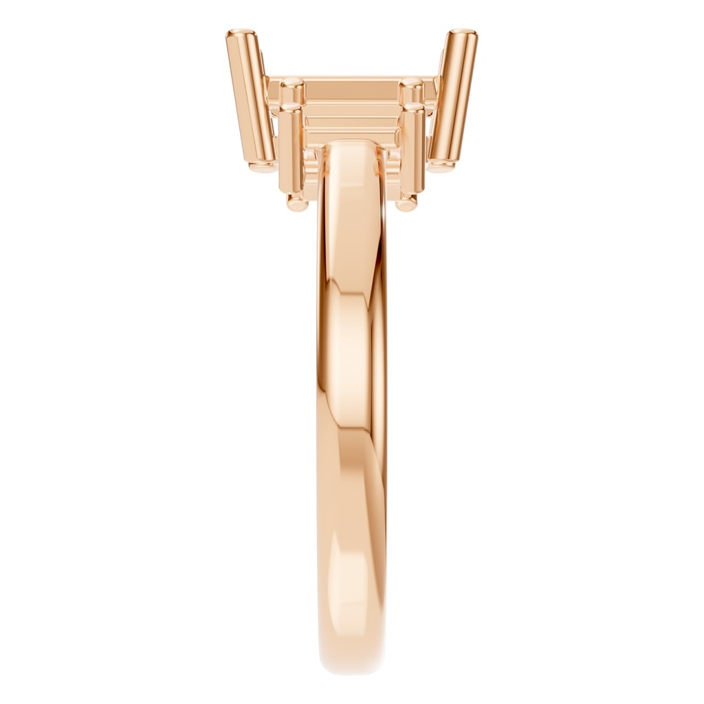 RI-5604 Rose Gold Ring UNSET - Side View