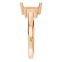 RI-5604 Rose Gold Ring UNSET - Side View
