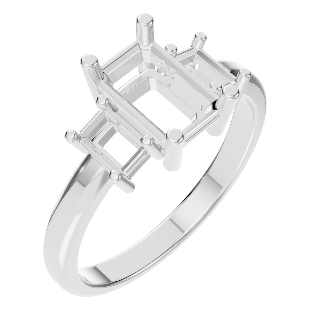 RI-5604 White Gold Ring UNSET - Main View