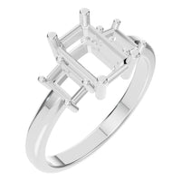 RI-5604 White Gold Ring UNSET - Main View