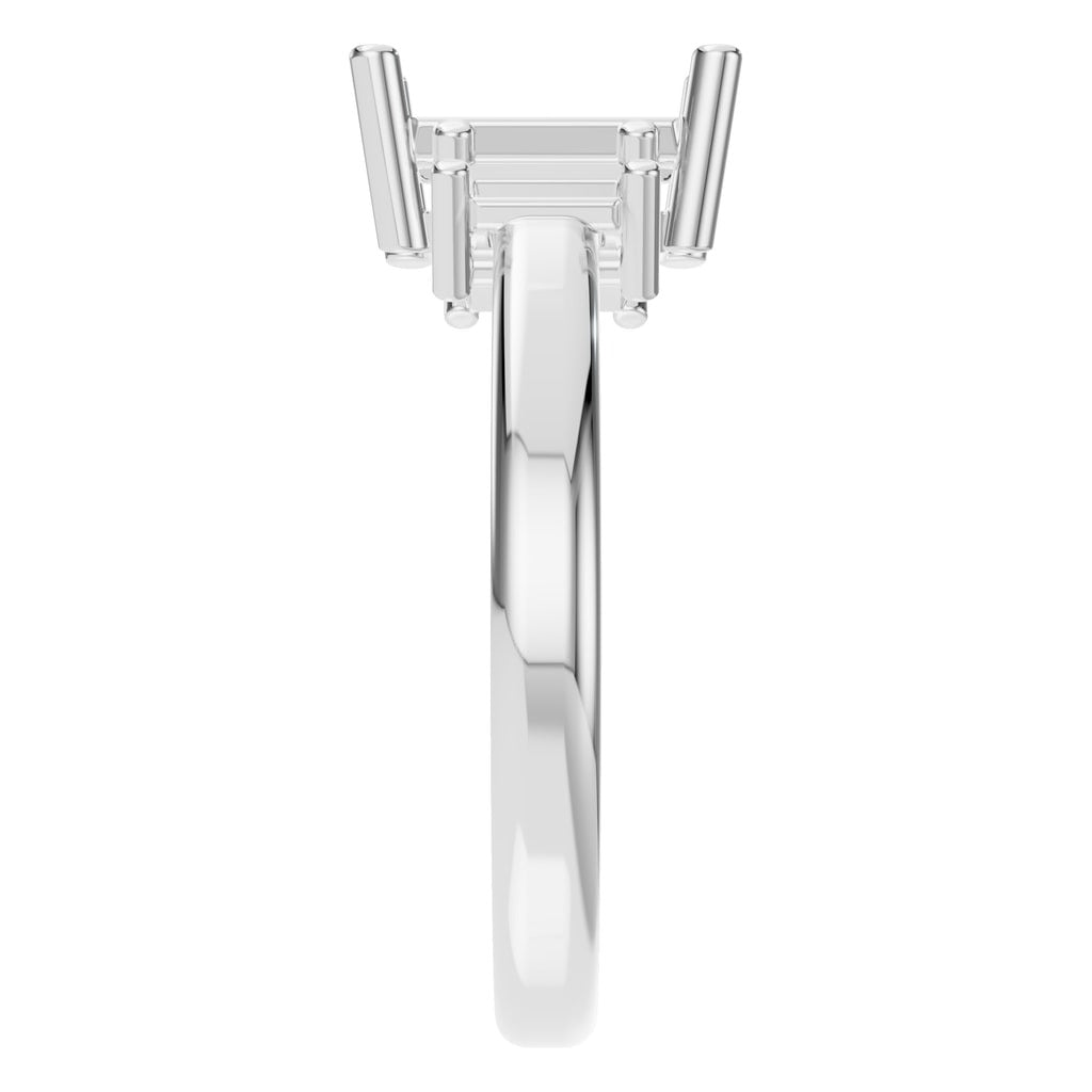 RI-5604 White Gold Ring UNSET - Side View