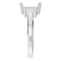 RI-5604 White Gold Ring UNSET - Side View