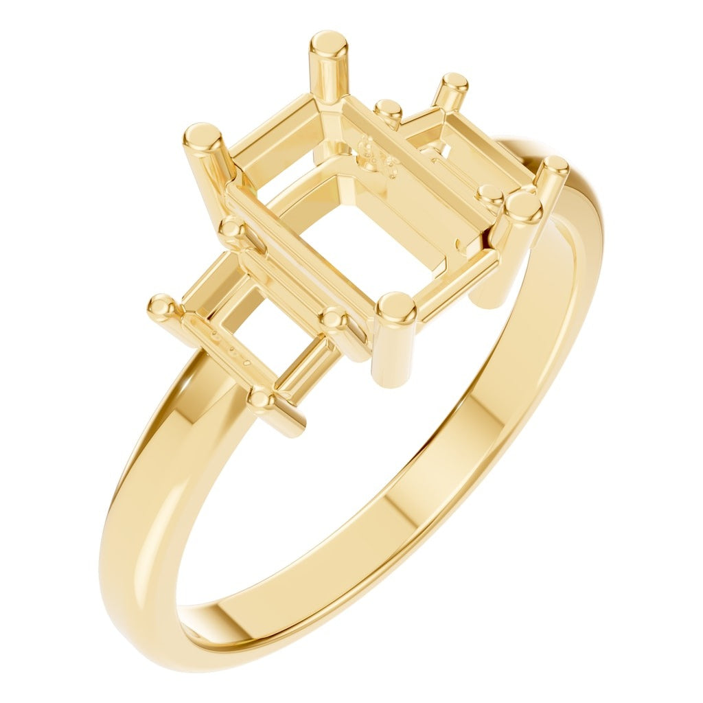RI-5604 Yellow Gold Ring UNSET - Main View