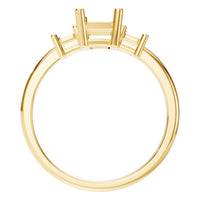RI-5604 Yellow Gold Ring UNSET - Top View