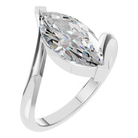 RI-5694 White Gold Ring SET - Main View