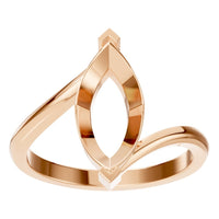 RI-5694 Rose Gold Ring UNSET - Front View