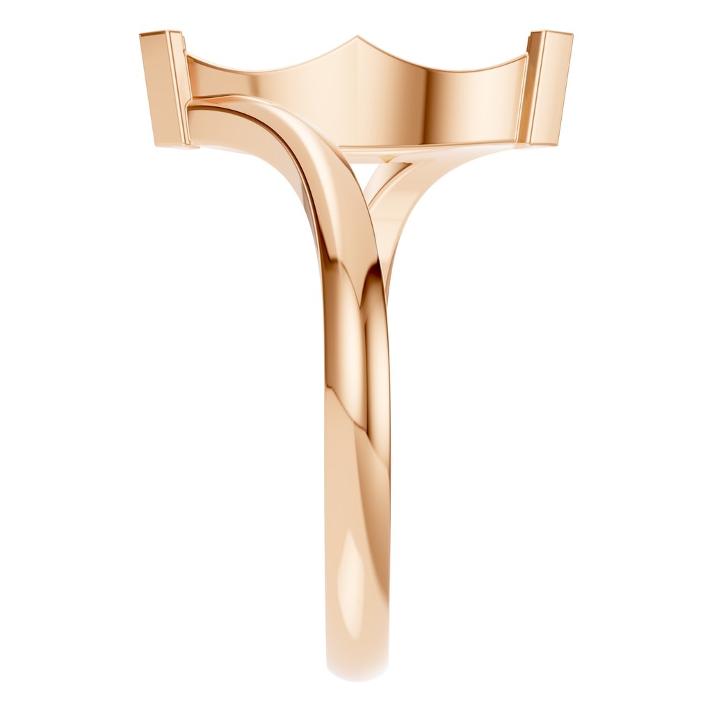 RI-5694 Rose Gold Ring UNSET - Side View