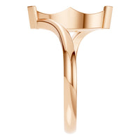 RI-5694 Rose Gold Ring UNSET - Side View